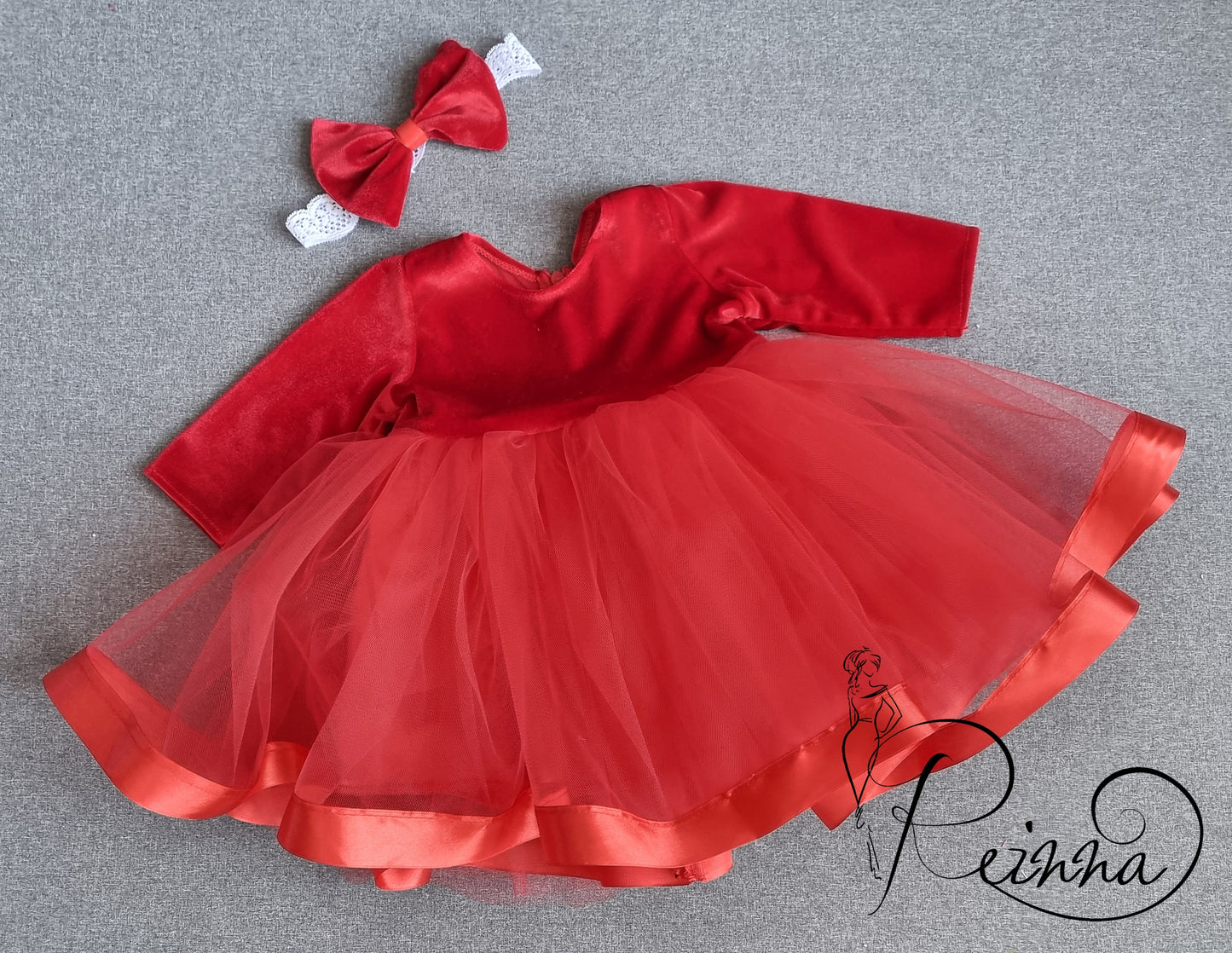 Rochie din catifea Roșie