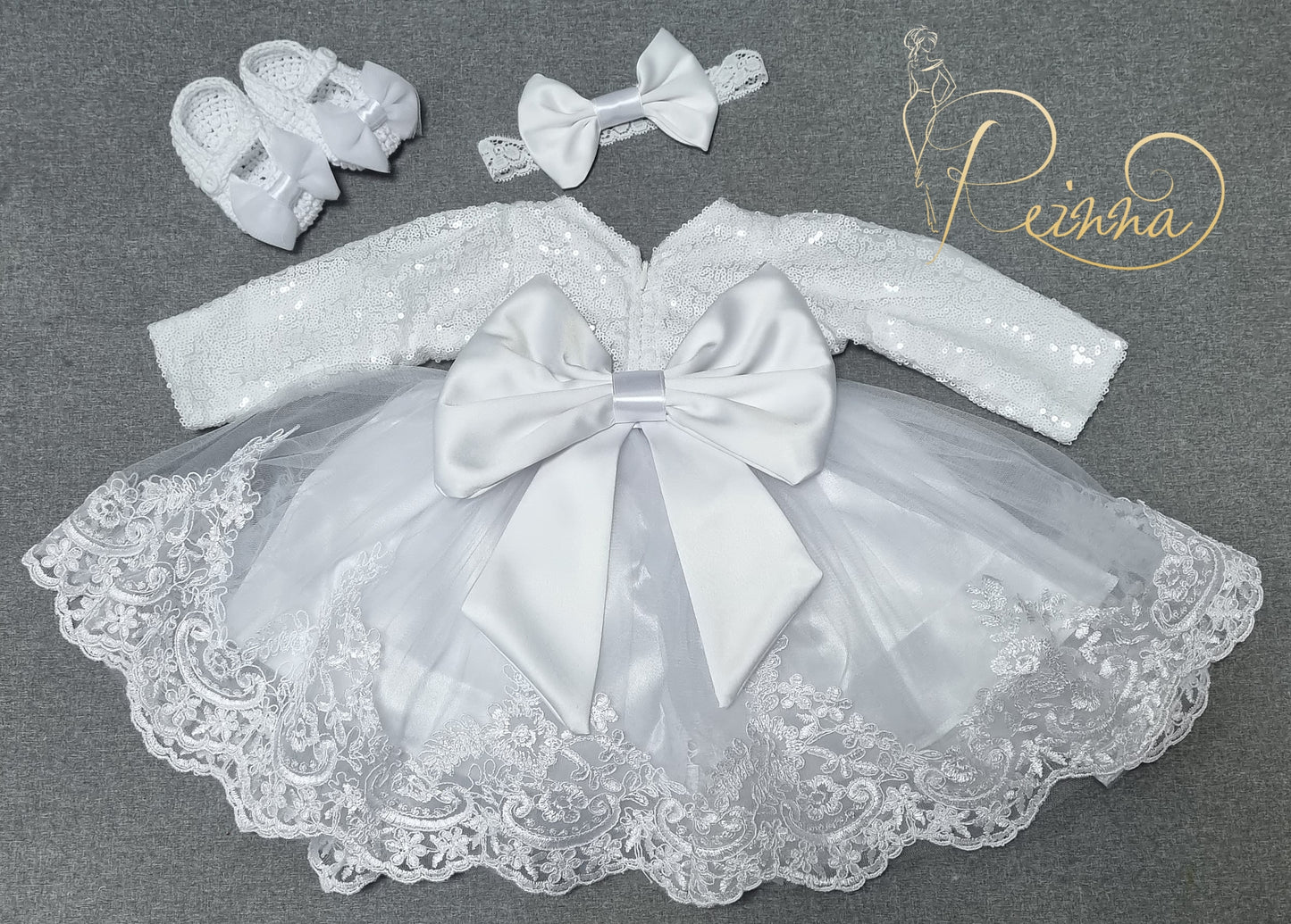 Trusou botez,alb auriu