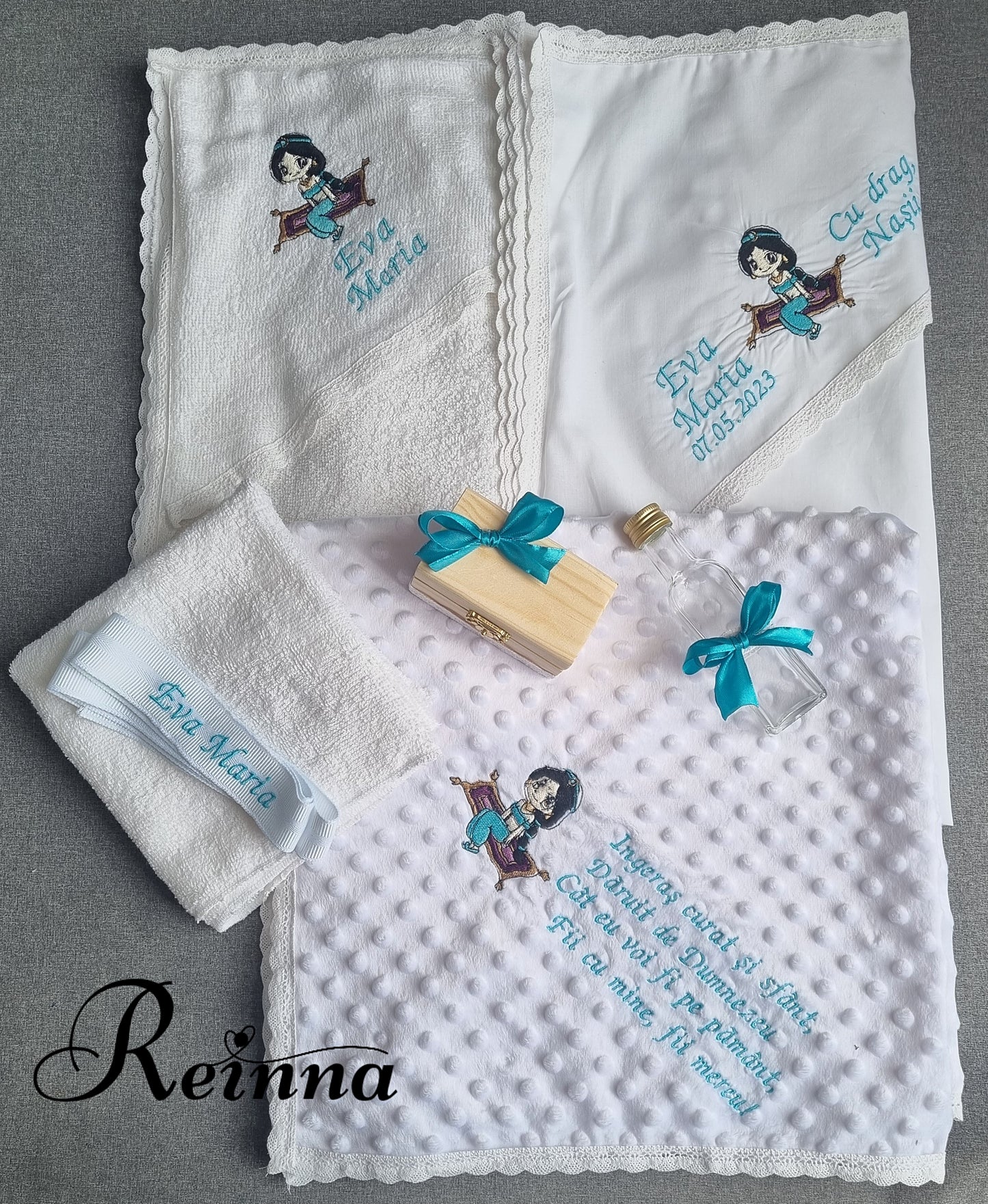 Trusou botez Princess Jasmine cu Păturică