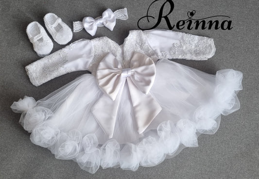 Rochie White Princess și pantofiori asortați