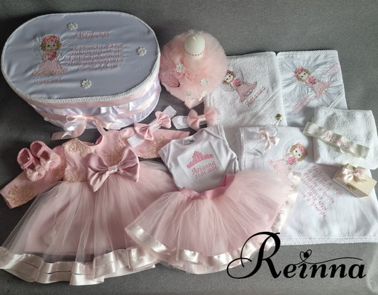 Trusou complet botez si tinuta Prima băița cu nasii