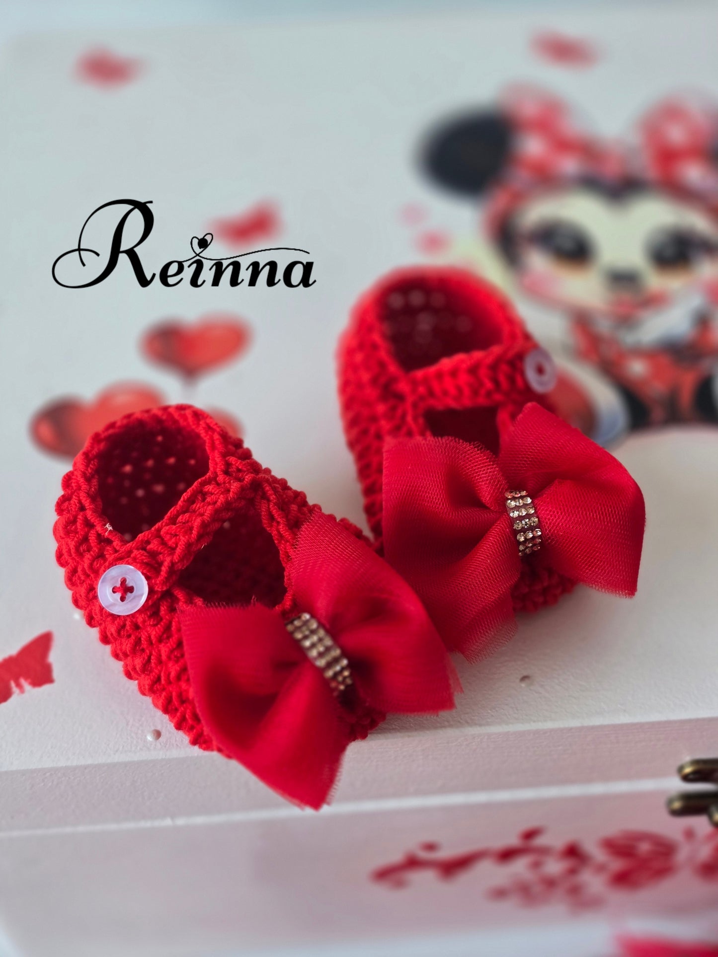 Trusou complet botez si set Prima băiță cu Nașii Minnie