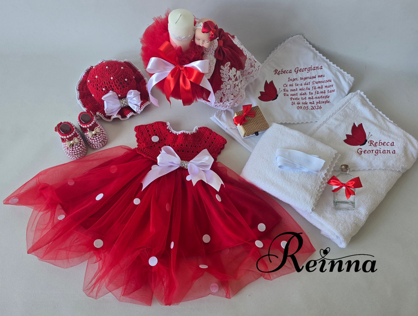 Set Complet Trusou Botez Personalizat și Lumânare botez