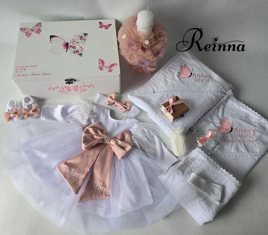 Pachet complet Botez fete Rochie Albă