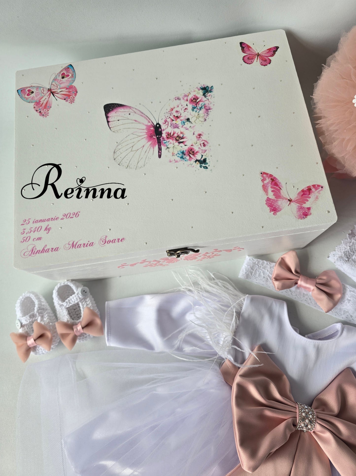 Pachet complet Botez fete Rochie Albă